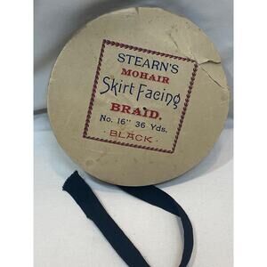 Stearns Mohair Skirt Facing Braid Black C1915